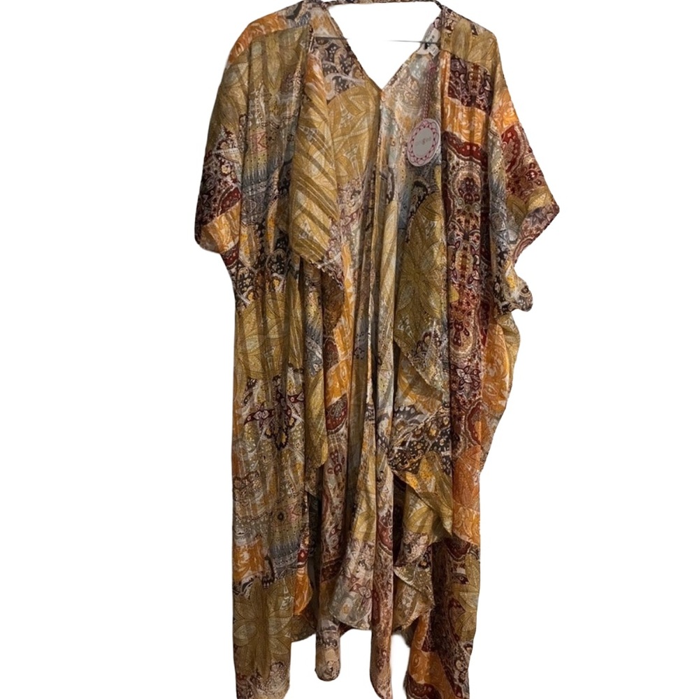 Umgee Vibrant Patterned Cover Up Duster Kimono